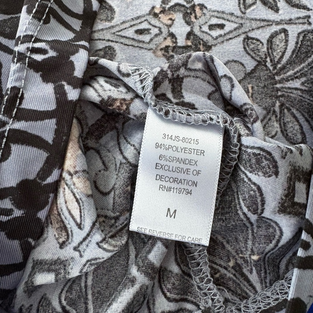 ONE WORLD Sleeveless Maxi Dress in Black, Gray, and Gold - Picture 8 of 9